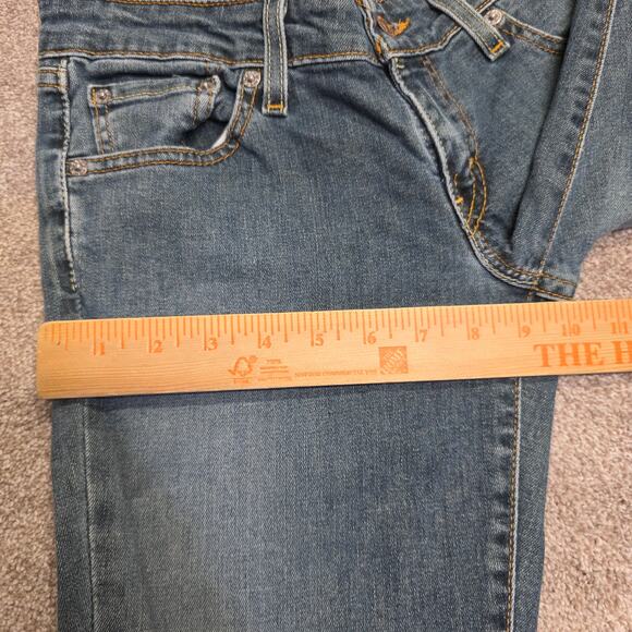vtg Y2K grunge streetwear Levis 524 Too Superlow Stretch Bootcut Jeans sz jr. 7m - Picture 5 of 15